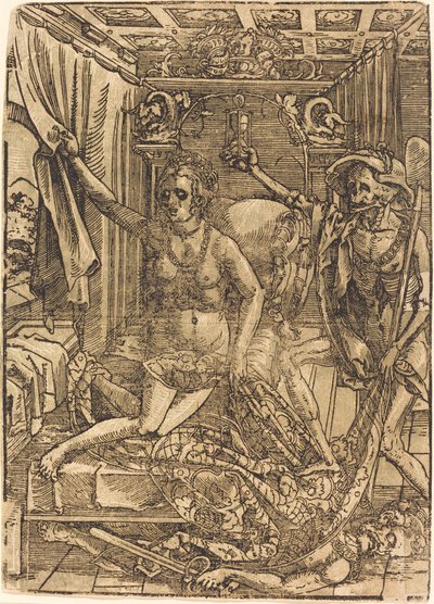 Døden og kurtisanen af after Hans Sebald Beham