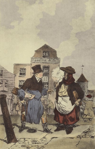 Slagtere - Fiskehandlere af after Henri Bonaventure Monnier