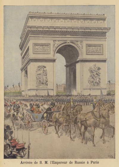 Ankomst af zar Nicholas II af Rusland til Paris af after Henri Meyer
