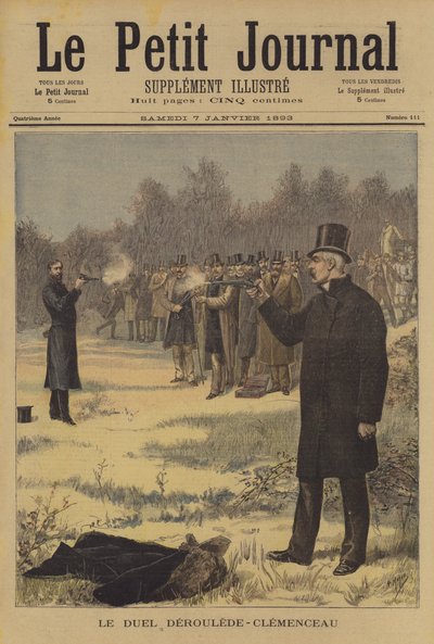Duel mellem Paul Deroulede og Georges Clemenceau af after Henri Meyer