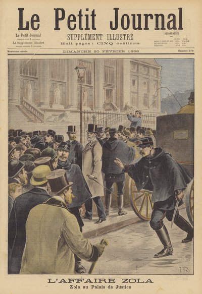 Emile Zola i Palais de Justice af after Henri Meyer