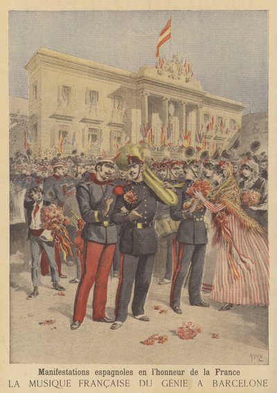 Populære demonstrationer af venskab mod Frankrig i Spanien af after Henri Meyer