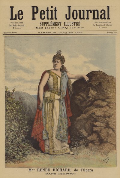 Renee Richard i Sapho i Paris Opera af after Henri Meyer
