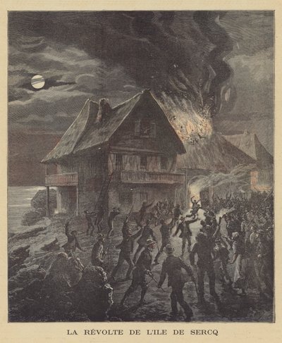 Oprør på øen Sark af after Henri Meyer