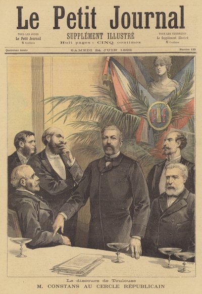 Tale af Jean Antoine Ernest Constans til Cercle Republicain i Toulouse af after Henri Meyer