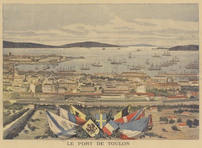 Havnen i Toulon af after Henri Meyer
