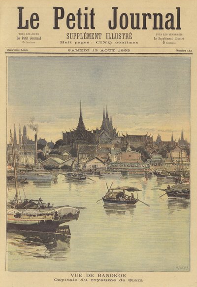 Udsigt over Bangkok af after Henri Meyer