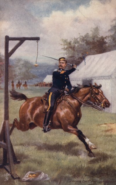 Soldat fra 10. husarer udfører citronskærebor af after Henry A. Payne