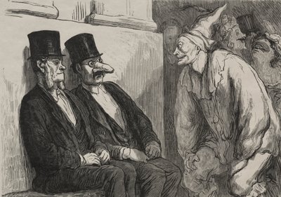 Ved operabal: du har det for sjovt af after Honoré Daumier