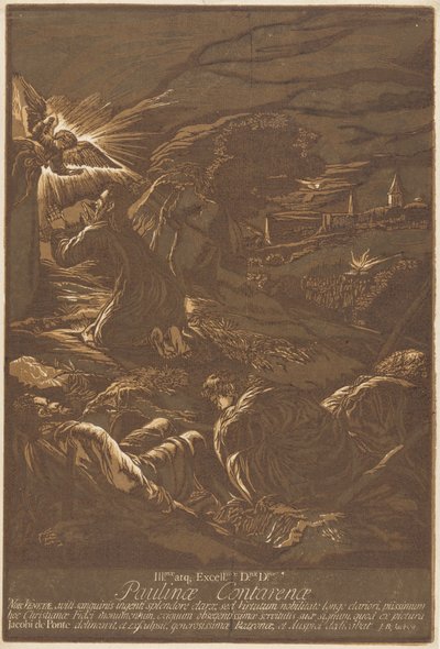 Kristus på Oliebjerget af after Jacopo Bassano John Baptist Jackson