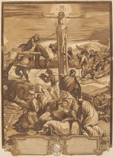 Korsfæstelsen [Center Panel] af after Jacopo Tintoretto John Baptist Jackson