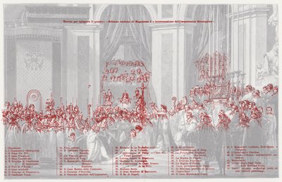 Kroningen af Napoleon som Frankrigs kejser i Notre Dame de Paris, 1804 af after Jacques Louis David