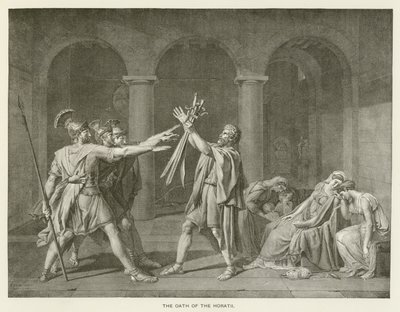 The oath of the Horatii  af after Jacques Louis David