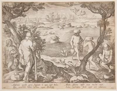 At fange gæs af after Jan van der Straet, called Stradanus