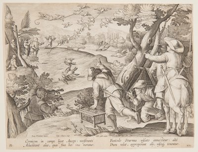 Fowling af after Jan van der Straet, called Stradanus