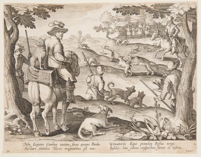 Kaninjagt af after Jan van der Straet, called Stradanus