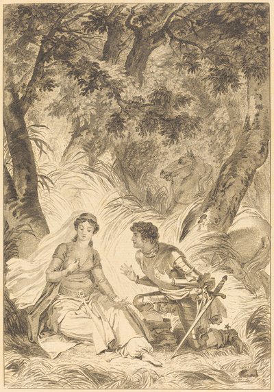 Bruden af ​​kongen af ​​Garbe: Ridderen af after Jean Honoré Fragonard