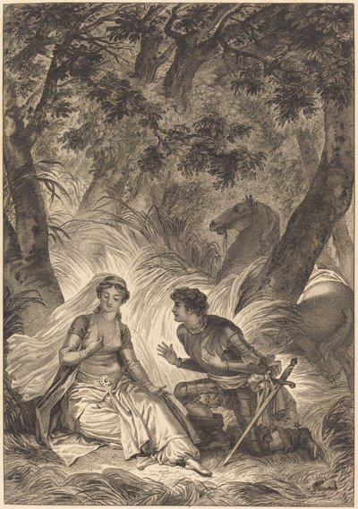 Bruden af ​​kongen af ​​Garbe: Ridderen af after Jean Honoré Fragonard
