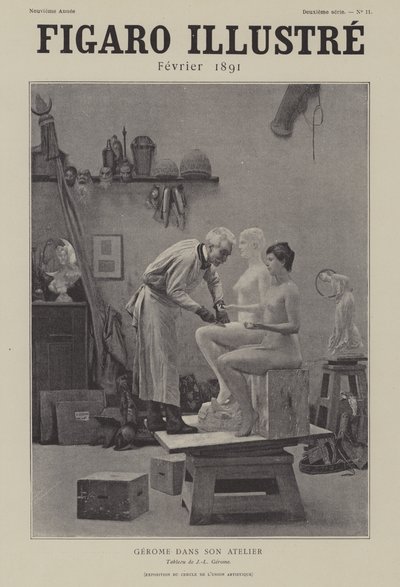 Gerome i sit værksted af after Jean Leon Gerome