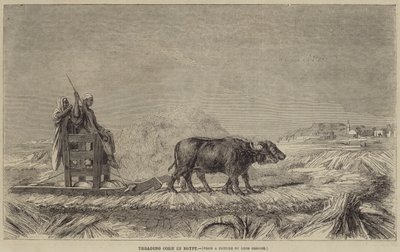 Træder majs i Egypten af after Jean Leon Gerome