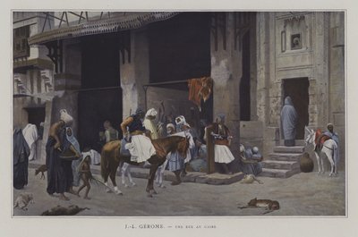 En Gade i Kairo af after Jean Leon Gerome