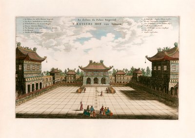 Det kejserlige palads, Peking, Kina af after Johannes Nieuhof