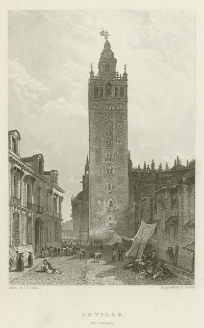 Sevilla, Giralda af after John Frederick Lewis