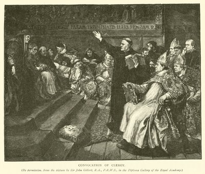 Indkaldelse af præster af after John Gilbert
