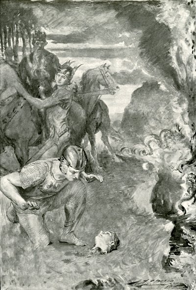 Beowulf finder hovedet af Aschere af after John Henry Frederick Bacon