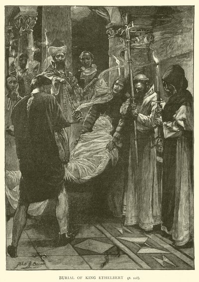 Begravelse af kong Ethelbert af after John Henry Frederick Bacon