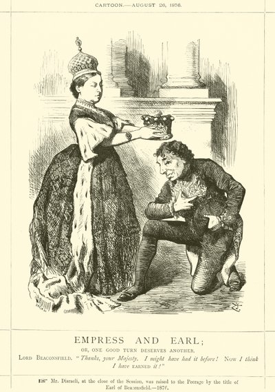 Kejserinde og jarl; eller: En god gerning fortjener en anden af after John Tenniel