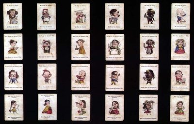 Happy Families, kortspil, baseret på design af John Tenniel, ca. 1860 (håndfarvet litho) af after John Tenniel