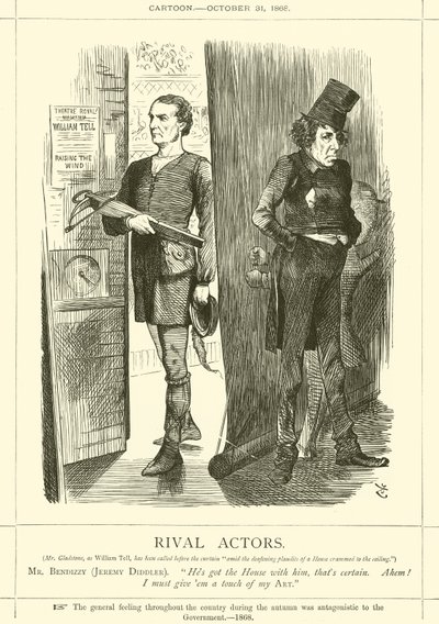Rivalerende skuespillere af after John Tenniel