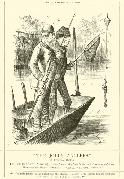 The Jolly Anglers, A Holiday Idyll af after John Tenniel