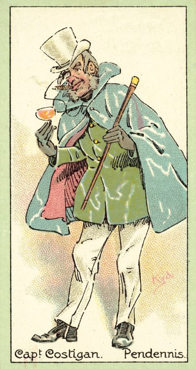 Kaptajn Costigan, Pendennis (chromolitho) af after Joseph Clayton Clarke