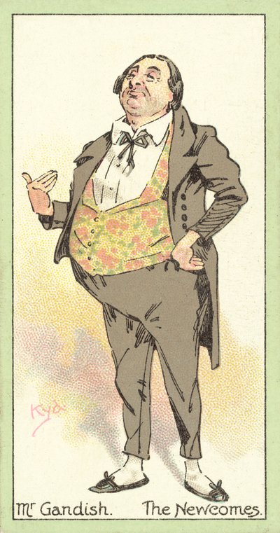 Mr Gandish, The Newcomes (chromolitho) af after Joseph Clayton Clarke
