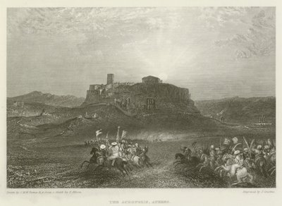 Akropolis, Athen af after Joseph Mallord William Turner