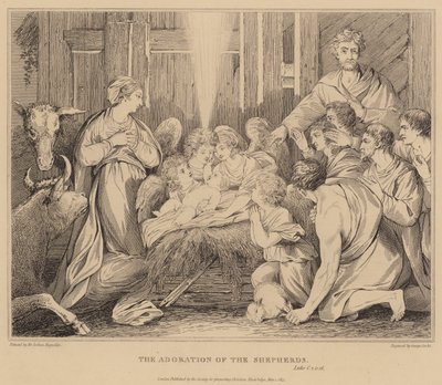 Tilbedelsen af hyrderne, Lukas af after Joshua Reynolds
