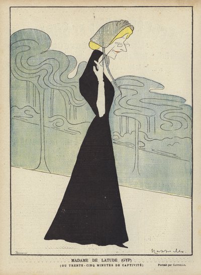Madame De Latude (GYP), Illustration for Le Rire af after Leonetto Cappiello