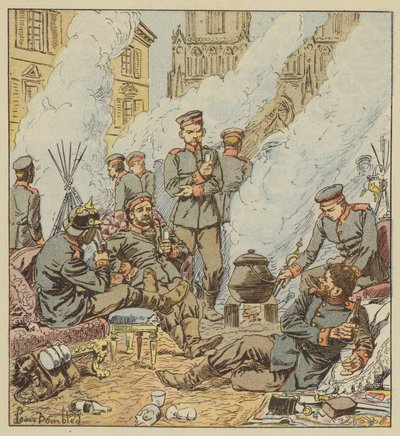 Efter slaget ved Orleans, tyskerne i byens gader af after Louis Charles Bombled