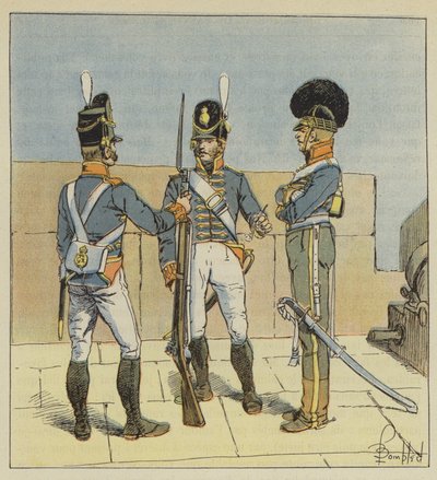 Artillerie anglaise, A pied, A cheval af after Louis Charles Bombled