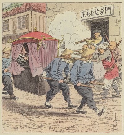 Mordet på baron Ketteler, tysk ambassadør i Beijing af after Louis Charles Bombled