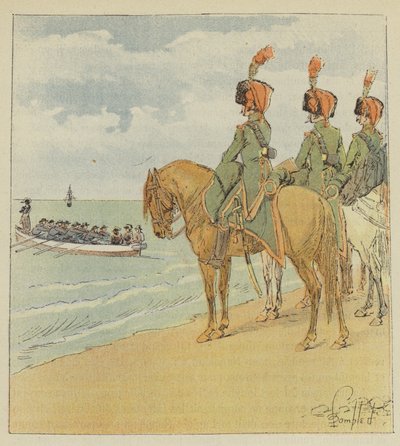 Bonaparte forlader Egypten af after Louis Charles Bombled