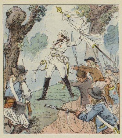 Charette er den rigtige helt fra Vendee-krigen af after Louis Charles Bombled
