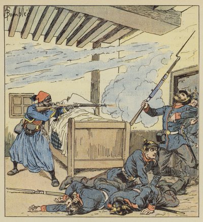 Ali-ben-Kacems heroiske forsvar af after Louis Charles Bombled