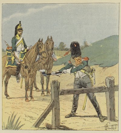 Drage og drage sapper af after Louis Charles Bombled
