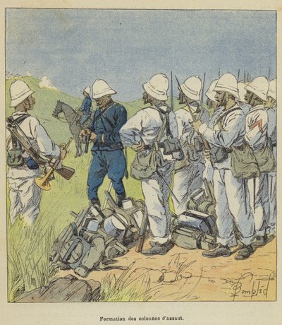 Dannelse af dassault-søjler af after Louis Charles Bombled