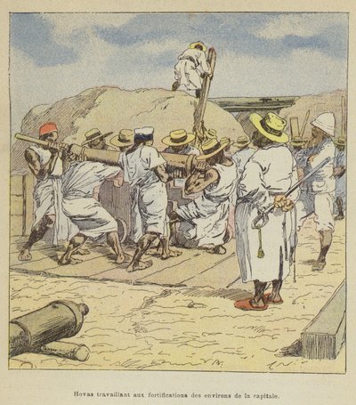Hovas arbejder på fæstningsværkerne omkring hovedstaden af after Louis Charles Bombled
