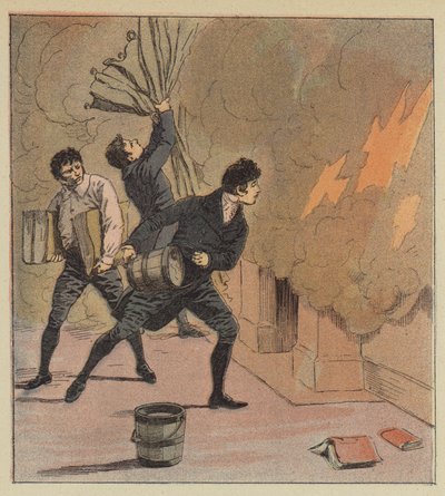 Brande i Longwood af after Louis Charles Bombled