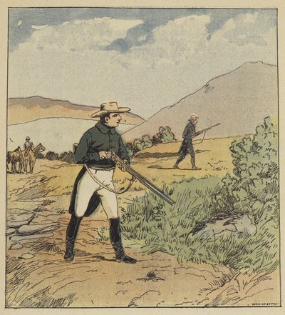 Kejseren jager agerhønen af after Louis Charles Bombled